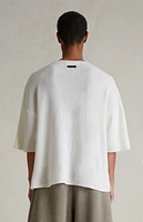 Fear of God Essentials Cloud White Waffle Knit Short Sleeve T-Shirt