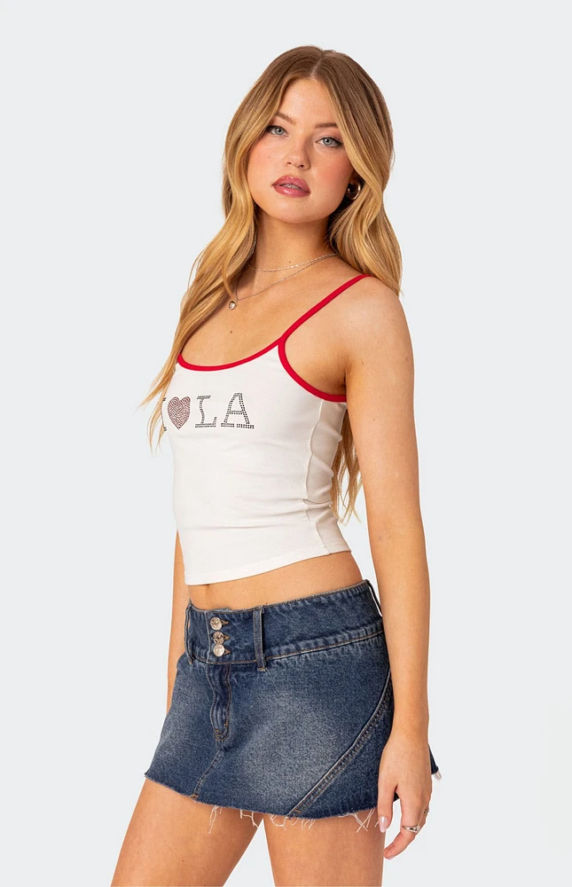 LA Lover Rhinestone Tank Top