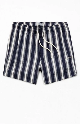 PacSun Boardwalk Striped Seersucker 4.5'' Swim Trunks