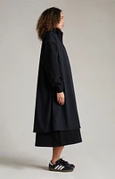 Fear of God Essentials Women's Jet Black Nylon Fleece Mock Neck Sweater Dress