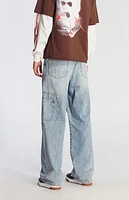 Pacsun Light Indigo Extreme Baggy Carpenter Jeans