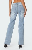 Edikted Avril Boot Cut Low Rise Jeans