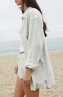 John Galt Stephanie Striped Long Sleeve Shirt