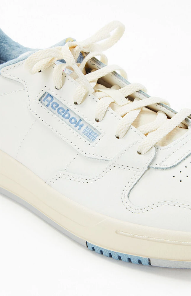 Reebok Women's White & Blue Phase Court Sneakers