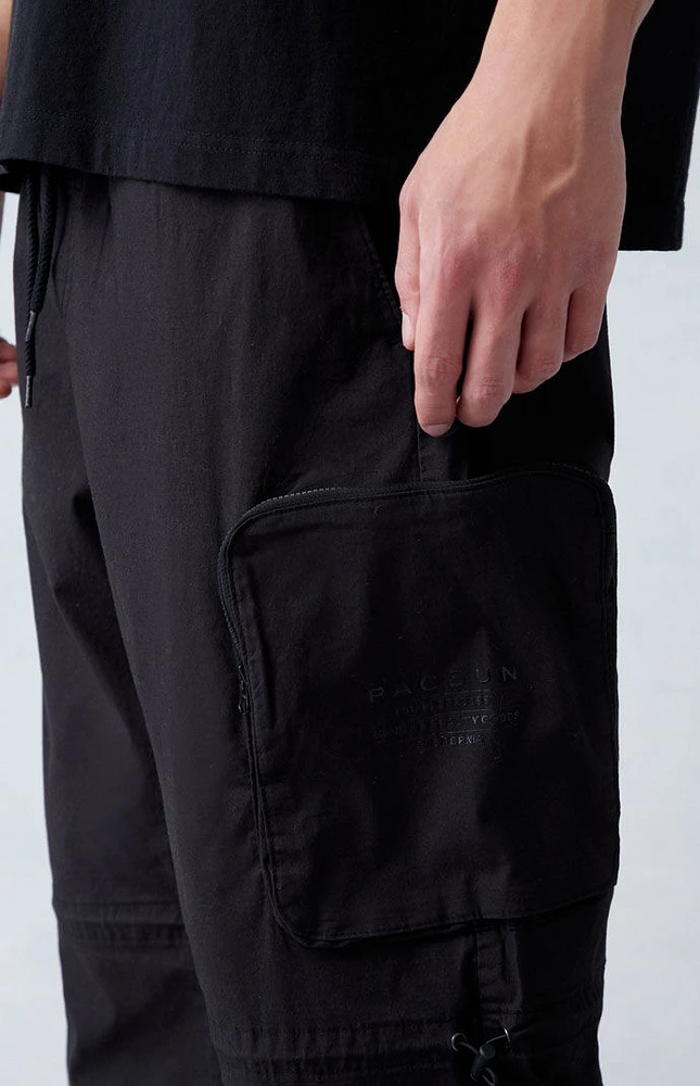 PacSun Canvas Black Baggy Cargo Pants