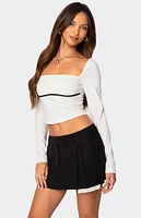 Edikted Coco Contrast Square Neck Top