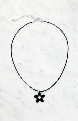 LA Hearts Flower Cord Necklace