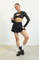 PAC 1980 WHISPER Active Dropped Waist Pleated Mini Skort