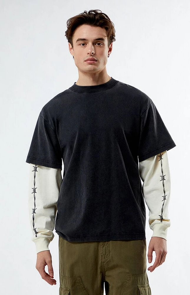 Pacsun Beyond The Door Layered Long Sleeve T-Shirt