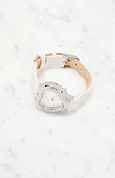 LA Hearts Faux Crocodile Heart Watch