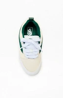 Vans Kids Off White & Green Knu Skool Shoes