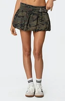 Edikted Camo Belted Bubble Mini Skort