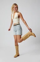 Pacsun Light Indigo Denim Dad Shorts