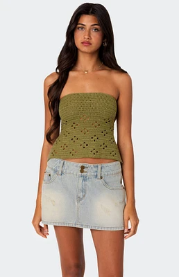 Edikted Niki Crochet Tube Top