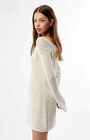 Your Favorite Elena Crochet Boat Neck Mini Dress