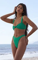 PacSun Eco Green Olivia Knotted Tank Bikini Top