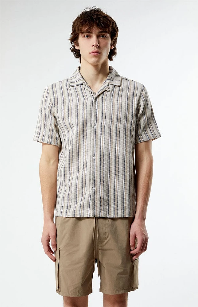 PacSun Woven Striped Camp Shirt