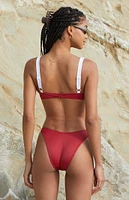 Amor y Besos Red Clara Underwire Bralette Bikini Top