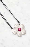 LA Hearts Flower Ribbon Choker Necklace