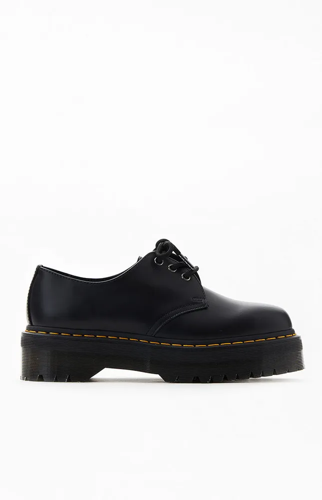 1461 Smooth Leather Platform Shoes in Black