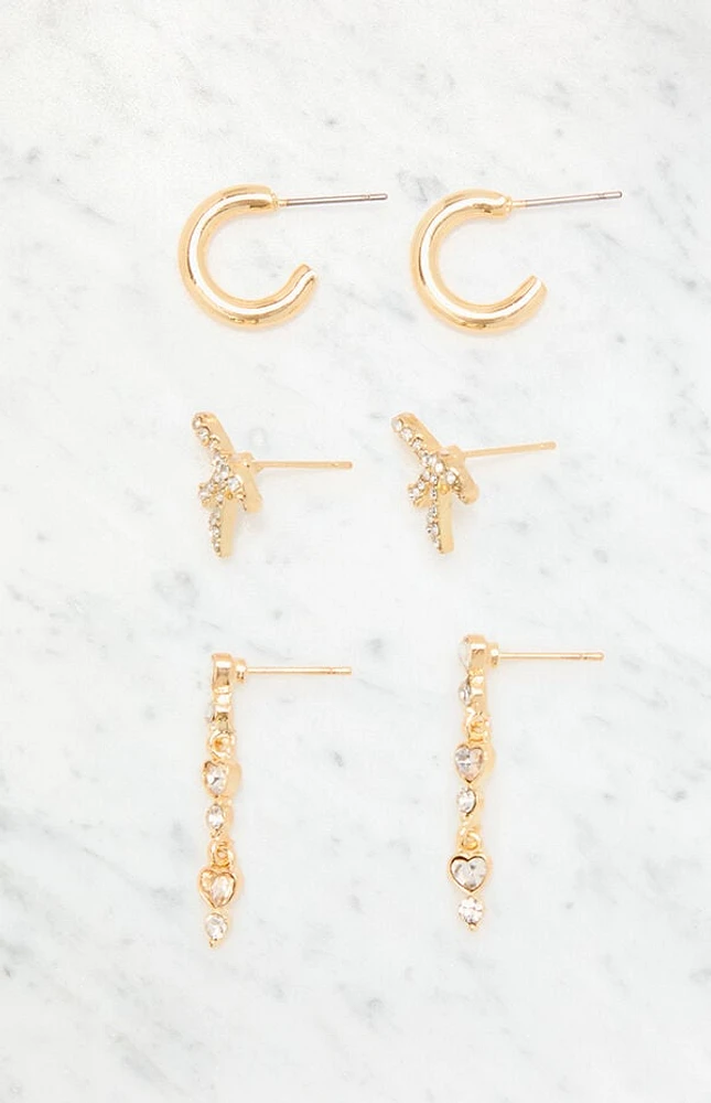 LA Hearts 3 Pack Luna Earrings