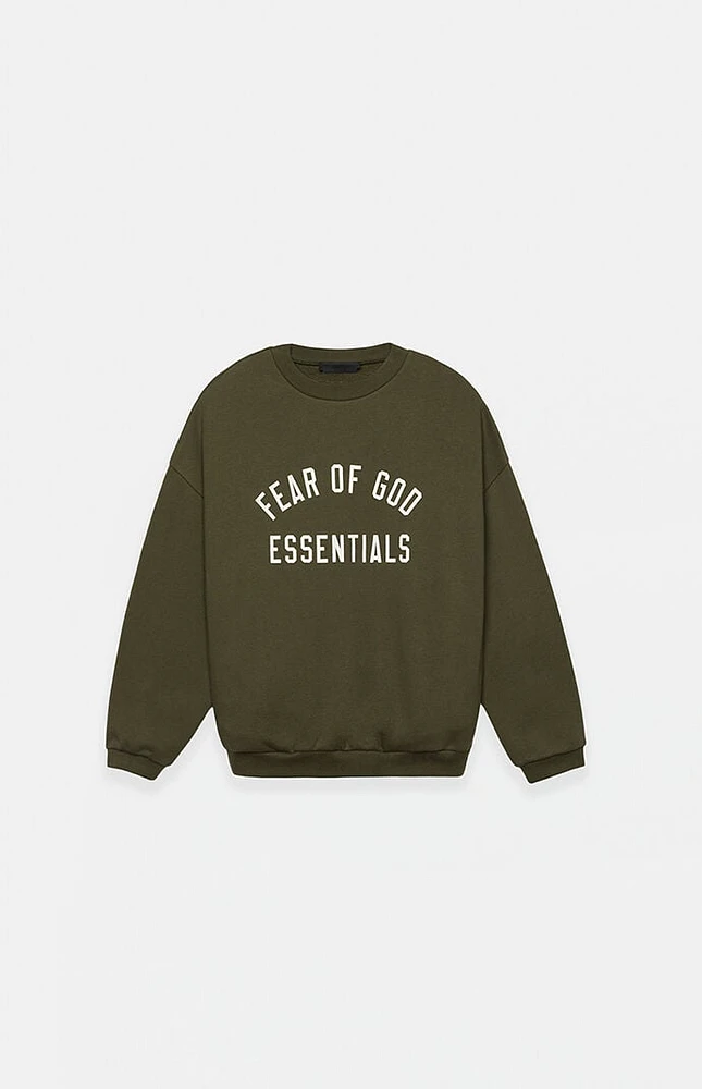 Fear of God Essentials Kids Military Fleece Crew Neck Sweatshirt