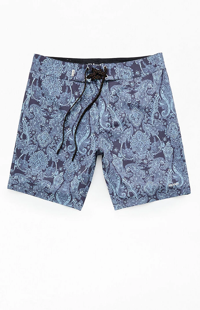 Rhythm Jean Navy Paisley 9.5" Boardshorts