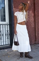 John Galt White Floral Izzy Maxi Skirt