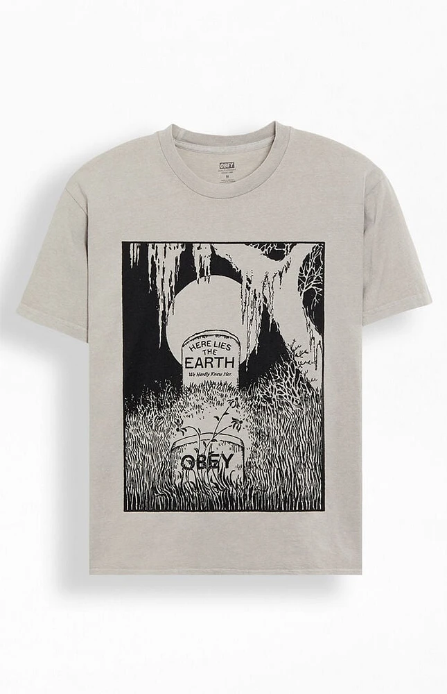 Obey Here Lies Earth Pigment T-Shirt