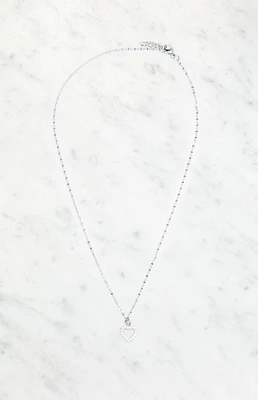 John Galt Rhinestone Heart Necklace