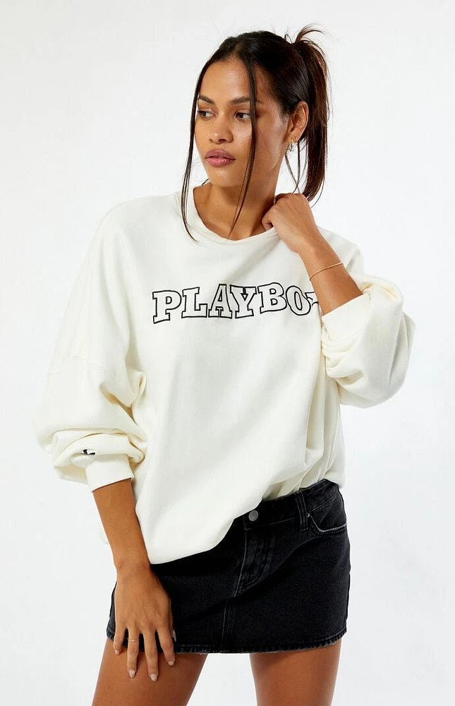 Playboy By PacSun Big Classic Crew Neck Sweatshirt