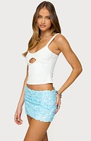 Edikted Karin Cut Out Ribbed Tank Top