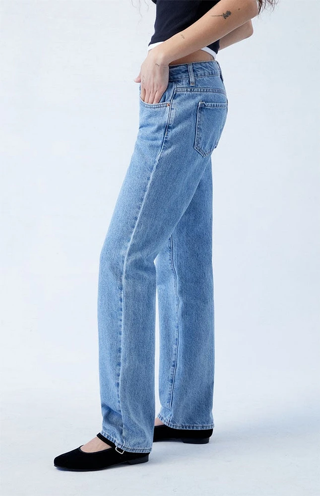 PacSun Medium Indigo Low Rise Straight Leg Jeans