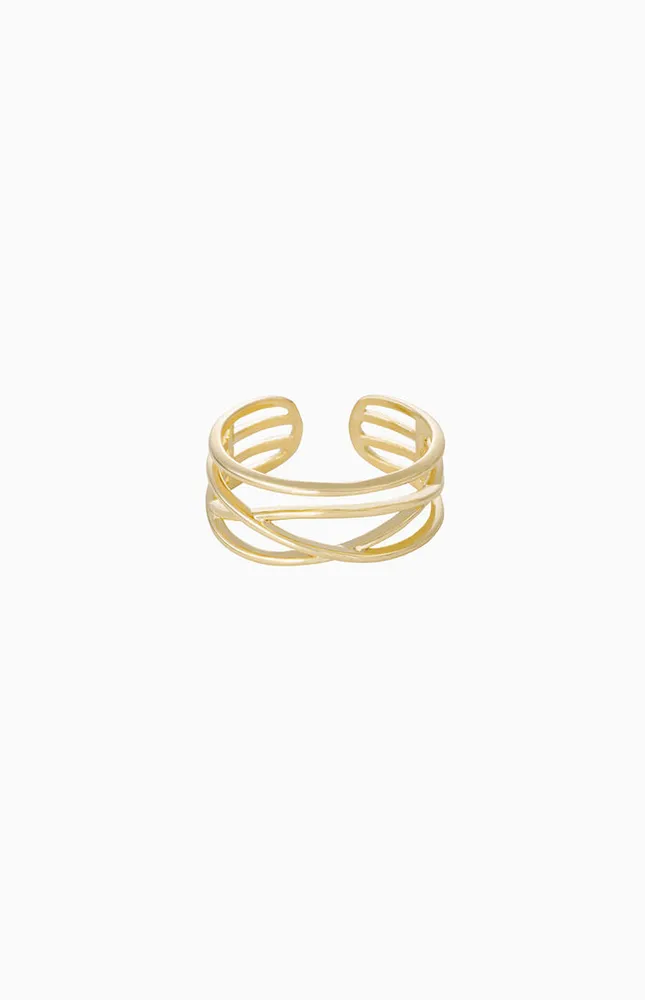 Ettika Easy Twists Gold Ring