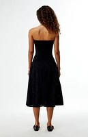 WEWOREWHAT Ribbed Cotton Midi Dress