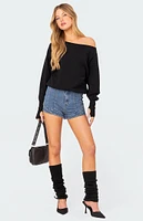 Edikted Off Shoulder Oversized Sweater