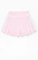 adidas Kids Striped Mesh Flounce Skort