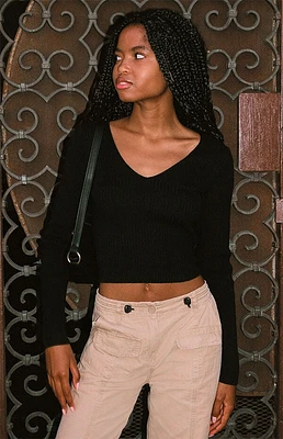 John Galt V-Neck Long Sleeve Sweater