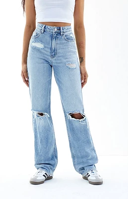 PacSun Light Indigo Ripped '90s Boyfriend Jeans