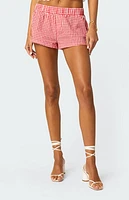 Edikted Gingham Boxer Shorts