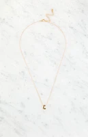 LA Hearts E Initial 14K Gold Plated Necklace