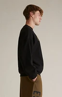 Fear of God Essentials Black Fleece Crew Neck Sweatshirt