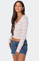 Edikted Candice Striped Knit Top