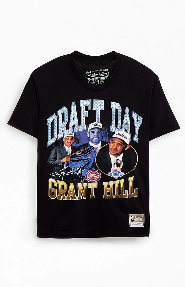 Mitchell & Ness Draft Day Detroit Pistons Grant Hill Concert T-Shirt