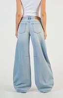 Pacsun Remi Dart Baggy Barrel Jeans Light Indigo