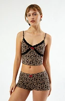 Playboy By PacSun Leopard Surplice Tank Top