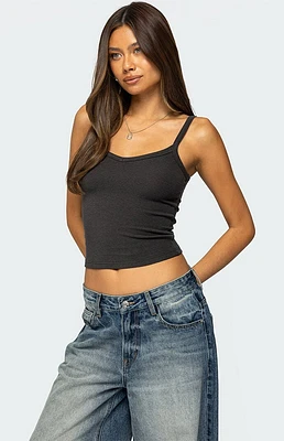 Edikted Aspyn V Neck Ribbed Tank Top