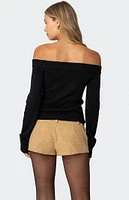 Edikted Elona Off Shoulder Knit Top