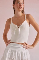 Beverly and Beck Candy Tie Front Tank Top