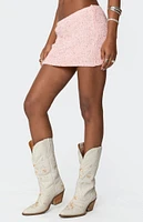 Edikted Shaylee Sequin Knit Mini Skirt